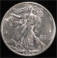 1929-D WALKING LIBERTY HALF DOLLAR BU