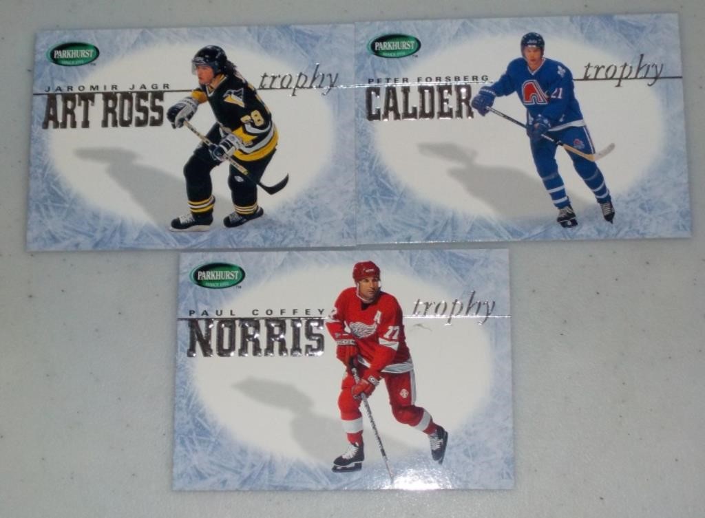 Lot of 3 1995-96 Parkhurst Intl Trophy Winners