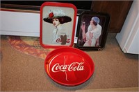 (3) Coca Cola Trays
