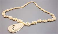 FINELY CARVED AFRICAN "ELEPHANT" IVORY NECKLACE
