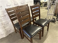 4 ladder back  chairs