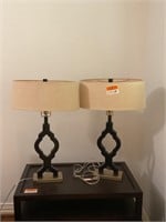 Pair of Modern Table Lamps qty 2