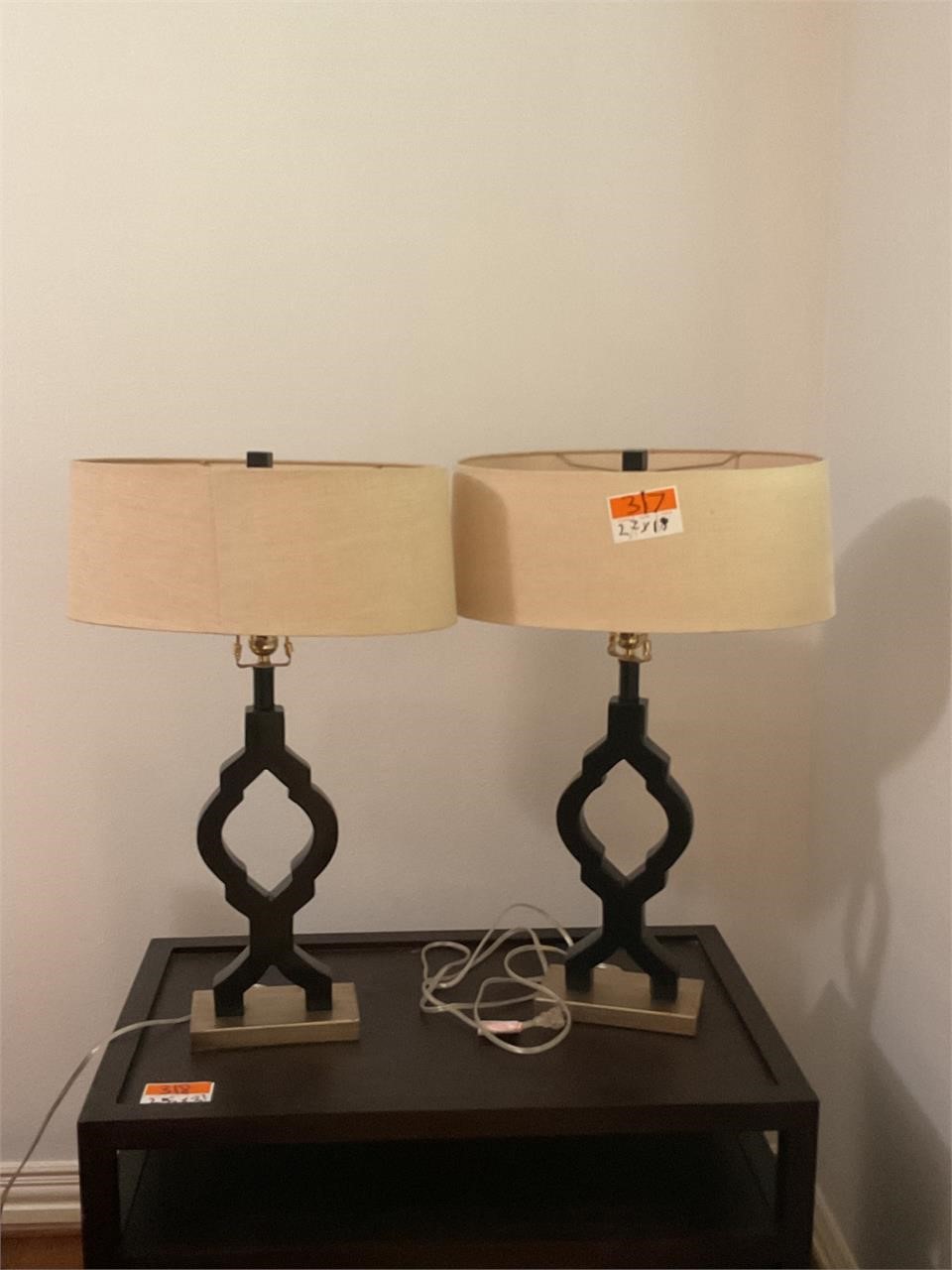 Pair of Modern Table Lamps qty 2