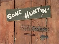 Gone Huntin & Red Neck Fish Country Sign