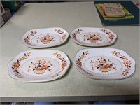 4 Royal Windsor Crown Staffordshire Plates