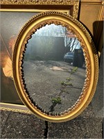 Vintage Oval Gold Mirror