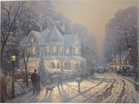 LE Thomas Kinkade "Holiday Gathering" Litho