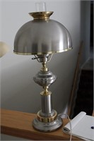 Brushed Satin & Brass Table Lamp