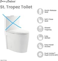 St.Tropez One-Piece Elongated Toilet BOWL Only