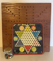 Chinese Checkers Board and Marbles