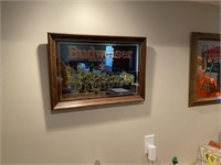 Budweiser framed mirror