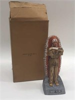 Vintage Chief Illiniwek Decanter #3 with Box