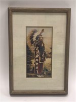 Vintage Signed Photograph of First Chief Illiniwek