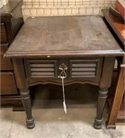 Wooden End Table with Drawer