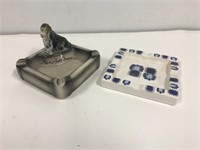 Hand decorated and porcelain ashtrays