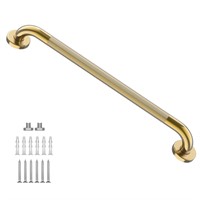 Gold Shower Grab Bar w/Anti-Slip Knurled Grip 32