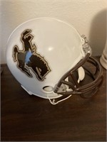 Small Wyo Football Helmet, Super Bowl Mug, Wooden