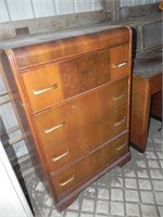 Vintage Waterfall 4 Drawer Chest