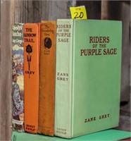(4) Zane Grey Vintage Books