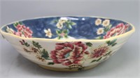 Beehive/Ribbed Floral Serving Bowl