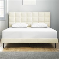 Twin Size Upholstered Platform Bed Frame