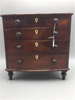 Miniature wooden chest of drawers salesmam sample