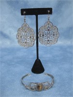 Earrings & Bracelet Costume Jewelry