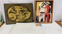 2 Assorted Art Pieces/2 Canvases