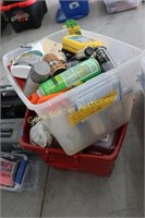 2 Tubs of Misc Paint, Shop supplies, Etc