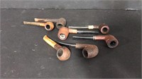 Lot of unique pipes. Seven vintage smoking p