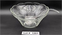 PUNCH BOWL WITH LADEL - NO CUPS