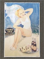 1939 Double Cola Poster w/ COA