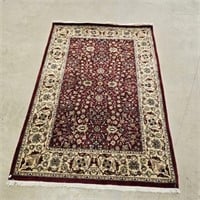 Deep Red & Gold Tones Oriental Accent Rug