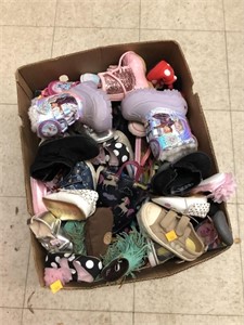 Box of Toddler Girls Shoes