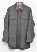 PENDLETON Men's 16 1/2 LS Wool Shirt Gray