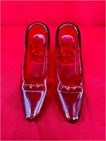 Vintage Glass Dorothy's Ruby Red Slippers Figurine