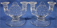 Pair Westmoreland 2 light candlesticks