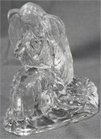 Glass Kneeling Angel Candleholder 6x6x4