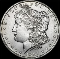 1887/6-O US Morgan Silver Dollar Gem BU Rare!