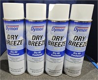 4 cans Dymon Dry Breeze Air Freshener
