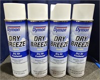 4 Cans Dymon Dry Breeze Air Freshener