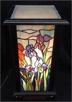 STAIN GLASS STYLE LAMP PLANT STAND