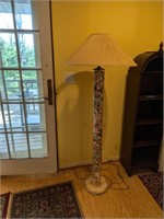 1960's shell floor lamp 59" tall
