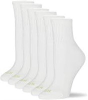 HUE Mini Crew Sock 6 Pair Pack - White One Size
