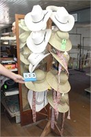 (20) Assort. Men's & Women's Hats, w/(2) Hat Racks