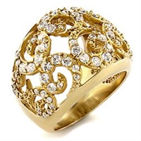 14k Gold-plated 1.89ct White Sapphire Ring