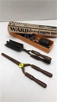 3 ANTIQUE HAIR CURLING IRONS