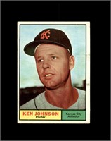 1961 Topps #24 Ken Johnson EX to EX-MT+