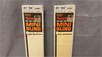 Vinyl Mini Blinds - 31"x64" Ivory - Sealed Pks
