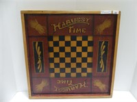 HARVEST TIME WOODEN CHECKER BOARD